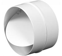 Awenta 150mm Anti Backdraft Non-Return Pipe Connection White Pvc Round Grille