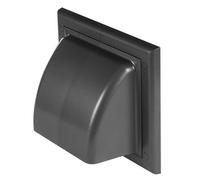 Cotarba 150mm 6" Grey Ducting External Air Vent Cowled Draught Flap Non Return Valve