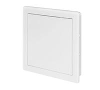 Awenta 200 x 200 mm Plastic Access Panel Door - White Opening Flap Cover Plate - Inspection Hatch - Door Latch - Concealed Hinge - Removable Door - Paintable Smooth Surface (8 x 8 Inches)