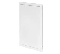 Awenta 250 x 400 mm Plastic Access Panel Door - White Opening Flap Cover Plate - Inspection Hatch - Door Latch - Concealed Hinge - Removable Door - Paintable Smooth Surface (10 x 16 Inches)