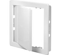 Awenta 300 x 400 mm Plastic Access Panel Door - White Opening Flap Cover Plate - Inspection Hatch - Door Latch - Concealed Hinge - Removable Door - Paintable Smooth Surface (12 x 16 Inches)