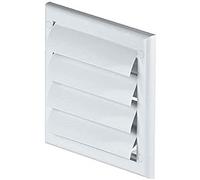 Awenta 4" inch / 100 mm External Gravity Grille - White Air Vent Cover with Shutters - Ducting Exhaust Hood Vent. Extractor Fan Back Draught Covers with Flaps, Outdoor Wall Ventilation Air Cap.