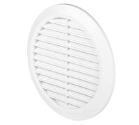 AWENTA Ø 4" to 6" Round Ventilation Grille, White Plastic, Fiberglass Net, Exhaust Air Grille, Supply Or Exhaust Air Grille - Adjustable Air Duct Size - External Dimensions Ø 7" - White