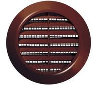 Awenta 70mm Diameter Hole Brown Round Door Air Vent Grille Woodwork Furniture