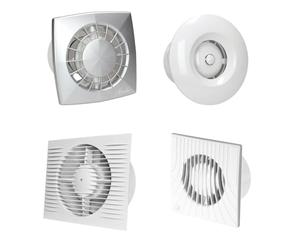 Awenta Bathroom Fan White Diameter 100 mm Fan Ceiling Fan Wall Fan WGB Bathroom Fan Built-in Fan Bathroom Kitchen Ball Bearing for Continuous Operation Standard