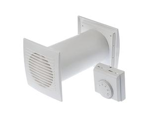 Awenta Cosy CM100 Heat Recovery Unit, 4-in-1 Heat Distribution Turbine for Warm Air Distribution, with Thermostat and Accessories