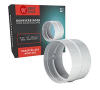 Awenta Home Round Duct Connector Circular PVC 100 White 17 x 17