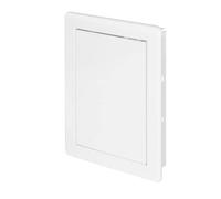 Awenta 150 x 200 mm Plastic Access Panel Door - White Opening Flap Cover Plate - Inspection Hatch - Door Latch - Concealed Hinge - Removable Door - Paintable Smooth Surface (6 x 8 Inches)