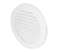 Awenta Plastic Air Vent Grille Cover 100 mm 4 inch, White with Insect Grid Fly Net, Screw Hole Covers for Better Look