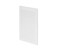 Awenta Plastic Air Vent Grille Cover 200x300mm 8x12 inch, White with Insect Grid Fly Net, Screw Hole Covers for Better Look