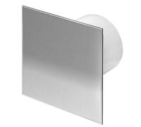 Awenta PLUMBING4HOME 4 Inch 100 mm Wall Ventilation Fan Air Extractor with Stainless Steel Panel Timer + Moisture Version, White