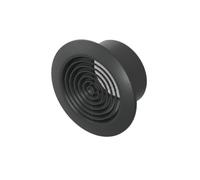Awenta Round Black Vent Covers for Home Ceiling - 4" Inch/100 mm - Plastic Exhaust Fan Air Grille Cover, Louvered Vent - Vent Cover with Screen Mesh - Soffit Vent Cover for Wall, Bathroom, Dryer Vent