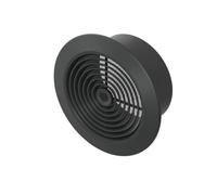 Awenta Round Black Vent Covers for Home Ceiling - 5" Inch/125 mm - Plastic Exhaust Fan Air Grille Cover, Louvered Vent - Vent Cover with Screen Mesh - Soffit Vent Cover for Wall, Bathroom, Dryer Vent