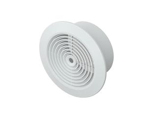 Awenta Round White Vent Covers for Home Ceiling - 5" Inch/125 mm - Plastic Exhaust Fan Air Grille Cover, Louvered Vent - Vent Cover with Screen Mesh - Soffit Vent Cover for Wall, Bathroom, Dryer Vent