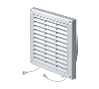 130x130mm Wall Ventilation Grille Cover Net Pull Cord Shutter 125mm Diameter