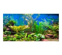 AWERT 48x18 inches Aquarium Background Aquatic Plant River Bed & Lake Fish Tank Background Vinyl