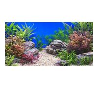 AWERT 48x18 inches Aquatic Plant Fish Tank Background Stone River Bed & Lake Aquarium Background Vinyl