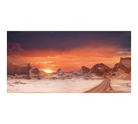 AWERT 48x24 inches Sun and Desert Terrarium Background Orange Reptile Habitat Background Durable Polyester Background