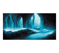 AWERT 72x24 inches Rock Cave Aquarium Background Rock Pillar Terrarium Background Cave Fish Tank Background
