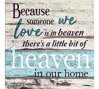 Awesocrafts Cross Stitch Stamped Kits Because Someone We Love is in Heaven Quotes Easy Patterns Cross Stitching Embroidery Needlework Kit Supplies (Heaven)