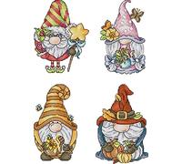 Awesocrafts Cross Stitch Stamped Kits Halloween Dwarfs Easy Patterns Cross Stitching Embroidery Needlework Kit Supplies