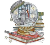 Awesocrafts Cross Stitch Stamped Kits Magic Crystal Ball Wizard Books Bird Easy Patterns Cross Stitching Embroidery Needlework Kit Supplies 14CT 2 Strands