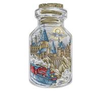 Awesocrafts Cross Stitch Stamped Kits Magic School in a Bottle Easy Patterns Cross Stitching Embroidery Needlework Kit Supplies 14CT 2 Strands