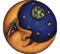 Awesocrafts Cross Stitch Stamped Kits Moon Earth and Stars Easy Patterns Cross Stitching Embroidery Needlework Kit Supplies (Moon)