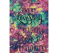 Awesocrafts Cross Stitch Stamped Kits Quotes, Every Love Story is Beautiful But Ours is My Favorite Easy Patterns Cross Stitching Embroidery Needlework Kit Supplies (Love Story)