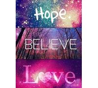 Awesocrafts Cross Stitch Stamped Kits Quotes Inspirational Hope Believe Love Easy Patterns Cross Stitching Embroidery Needlework Kit Supplies (Quotes)