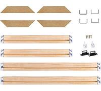 Awesocrafts DIY Frames Stretcher Bars for Canvas Paintings, Solid Wooden Frame (4 Sticks a Set) (Type A, 12”x14”)