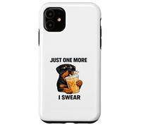 Awesome 1 More I Swear Rottweiler and Coffee Jokes Rotties Case for iPhone 11
