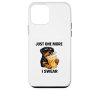 Awesome 1 More I Swear Rottweiler and Coffee Jokes Rotties Case for iPhone 12 mini