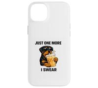 Awesome 1 More I Swear Rottweiler and Coffee Jokes Rotties Case for iPhone 14 Plus