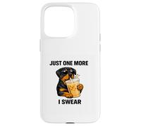 Awesome 1 More I Swear Rottweiler and Coffee Jokes Rotties Case for iPhone 15 Pro Max
