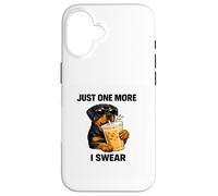 Awesome 1 More I Swear Rottweiler and Coffee Jokes Rotties Case for iPhone 16