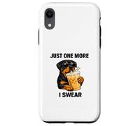 Awesome 1 More I Swear Rottweiler and Coffee Jokes Rotties Case for iPhone XR