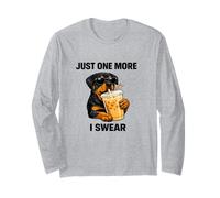 Awesome 1 More I Swear Rottweiler and Coffee Jokes Rotties Long Sleeve T-Shirt