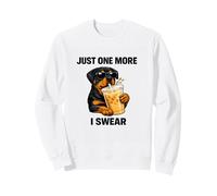 Awesome 1 More I Swear Rottweiler and Coffee Jokes Rotties Sweatshirt