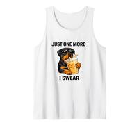Awesome 1 More I Swear Rottweiler and Coffee Jokes Rotties Tank Top