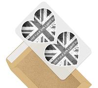 Awesome 2 x Heart Stickers 10 cm - BW - Keep Calm Carry On Britain Fun Decals for Laptops,Tablets,Luggage,Scrap Booking,Fridges #36448