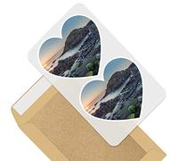 Awesome 2 x Heart Stickers 10 cm - Giant's Causeway Northern Ireland Fun Decals for Laptops,Tablets,Luggage,Scrap Booking,Fridges #45147