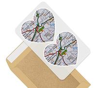 Awesome 2 x Heart Stickers 10 cm - Honiton England Travel Holiday UK Fun Decals for Laptops,Tablets,Luggage,Scrap Booking,Fridges, 45353