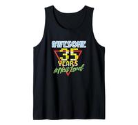 Awesome 35 Years 35 Years Retro Gaming NextLevel Design Tank Top