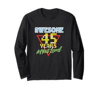 Awesome 45 Years 45 Years Retro Gaming NextLevel Design Long Sleeve T-Shirt