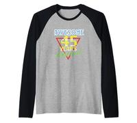 Awesome 45 Years 45 Years Retro Gaming NextLevel Design Raglan Baseball Tee