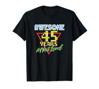 Awesome 45 Years 45 Years Retro Gaming NextLevel Design T-Shirt