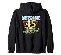 Awesome 45 Years 45 Years Retro Gaming NextLevel Design Zip Hoodie