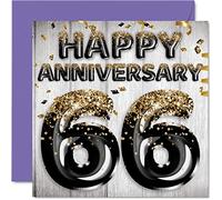Awesome 66th Anniversary Card for Husband Boyfriend Wife Girlfriend