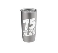 Awesome 75th Funny Birthday Party 75 Years Old Born Bday Stainless Steel Insulated Tumbler